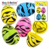 Funny kids leopard plastic candy surprise egg toys wholesale