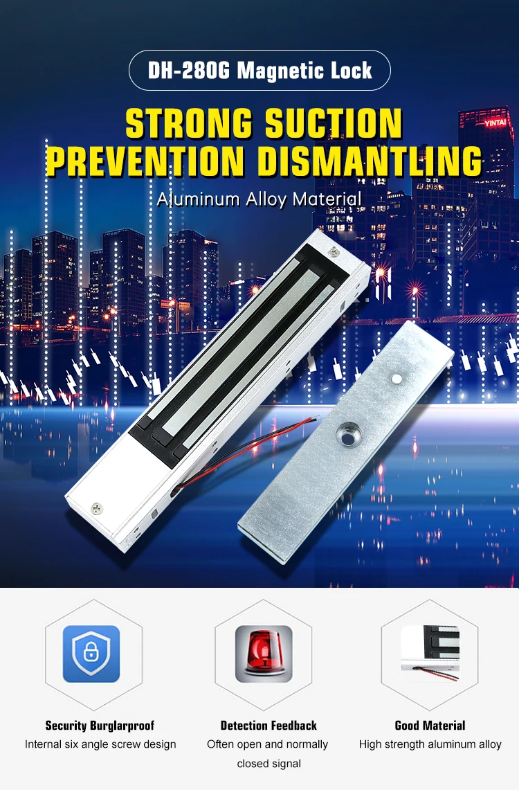 280kg Holding Force 600lbs Single Door Lock With Led & Timer