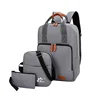 Hot Selling Fashion Grey Black Color 15 inch Laptop Backpack Waterproof Multi purpose Student School USB Backpack