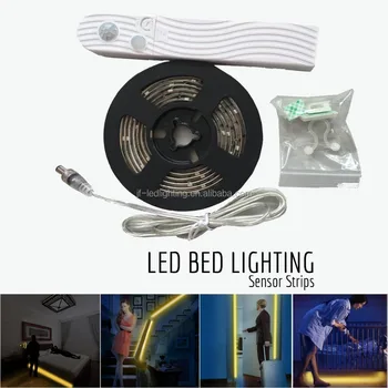 Led Bewegingssensor Bed Licht Strip Slaapkamer Licht Voor ... Led Bewegingssensor Bed Licht Strip Slaapkamer Licht Voor ...
