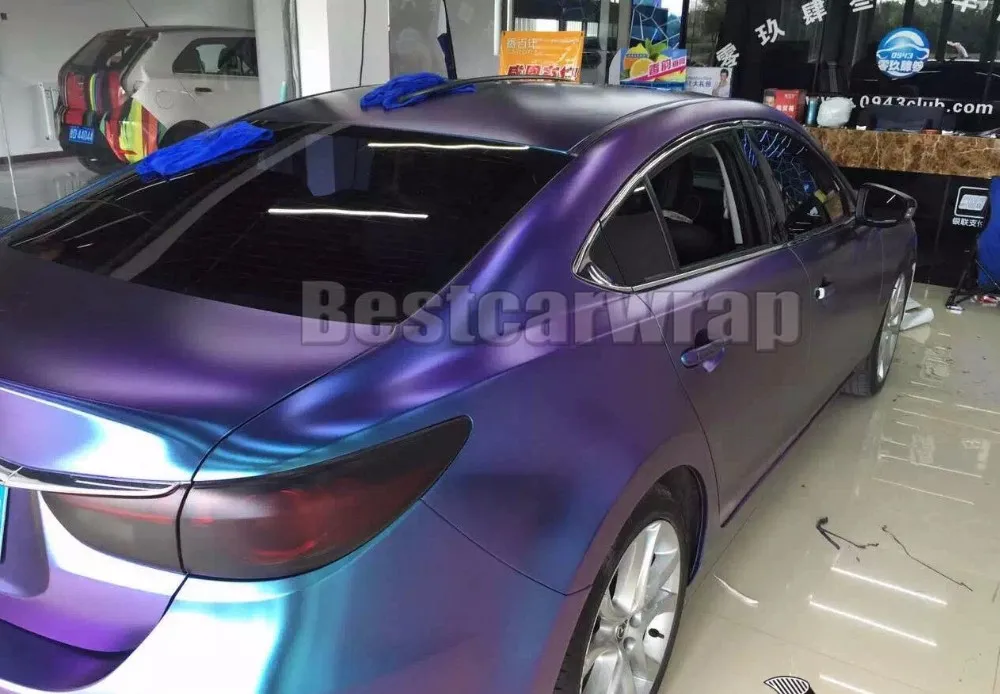 2019 3D Blue To Purple Matte Chameleon Metallic Vinyl Wrap ... 2019 3D Blue To Purple Matte Chameleon Metallic Vinyl Wrap ...