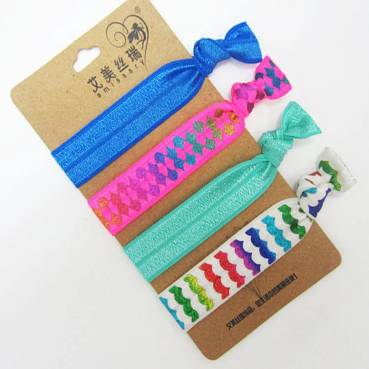 Wholesale Cheap Custom Hand Made Hair Bows Elastic No Crease Hair