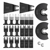 24 PCS Metal/Wood Professional Oscillating Multitool Quick Release Saw Blades