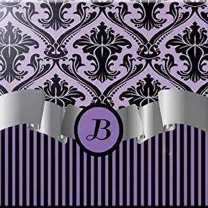 Rikki Knight Letter B Green Zebra Bow Monogram Design Ceramic Art Tile 4 by 4