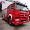 Sinotruk HOWO 4*2 8000L water Fire engine rescue fighting truck with folding Crane