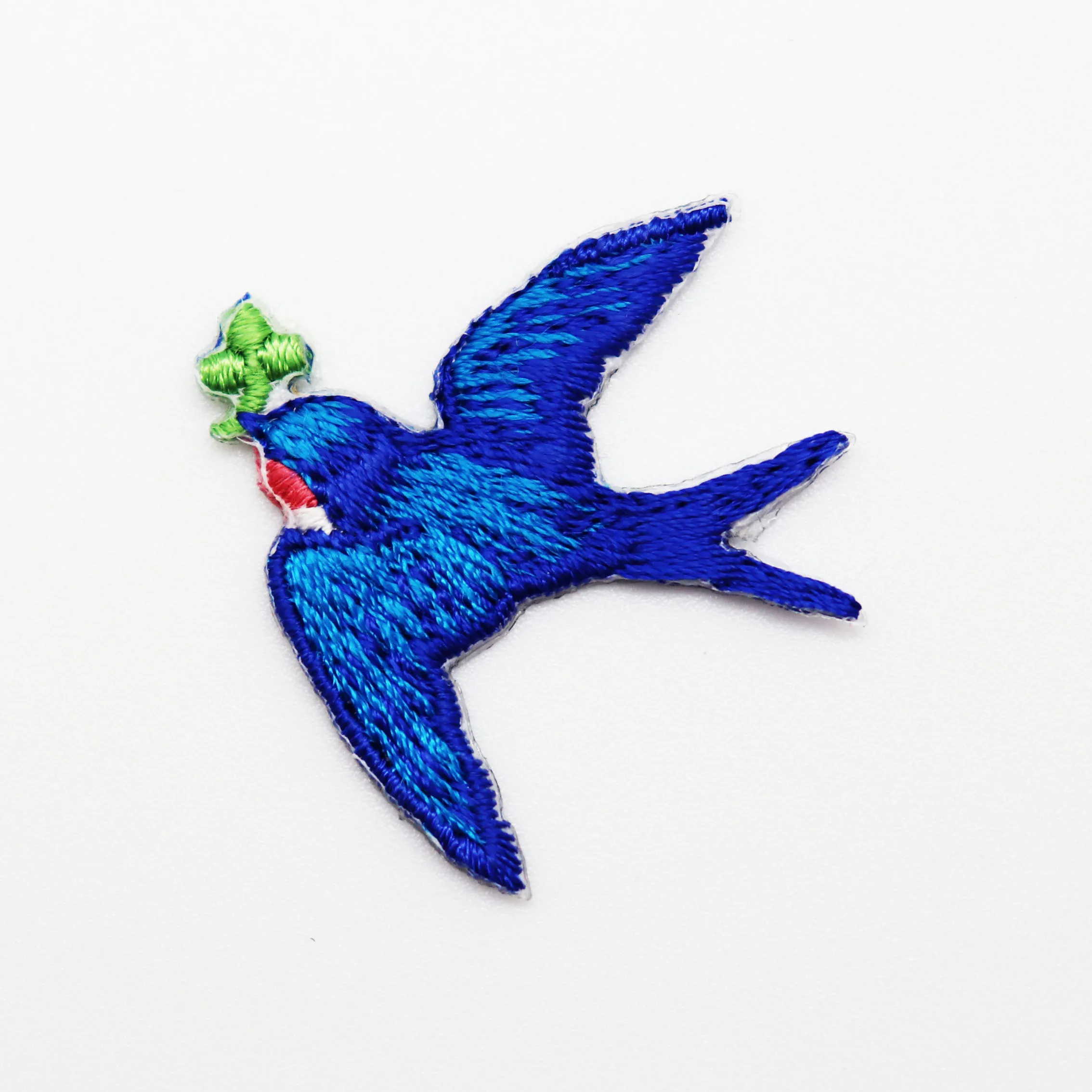 Blue Bird Swallow Swiftlet Dove Tattoo Embroidered Iron On Patch