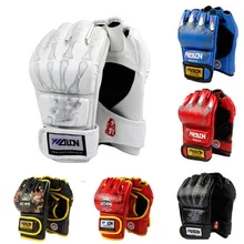 Muay Thai Kick Boxing MMA Meia Luvas de Luta de Boxe Luvas de Competição do Treinamento Luvas guantes de boxeo