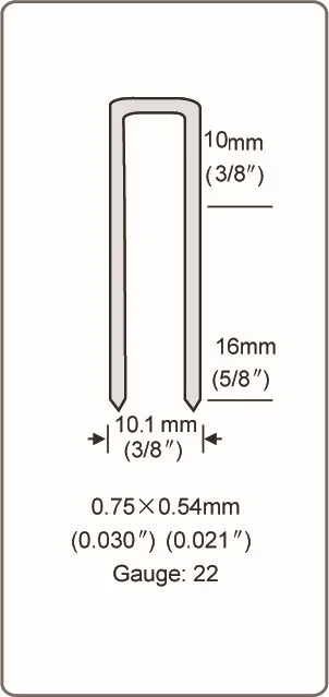 22 GA. Professional 1416 Air Stapler For Furniture Pneumatic air Nailer