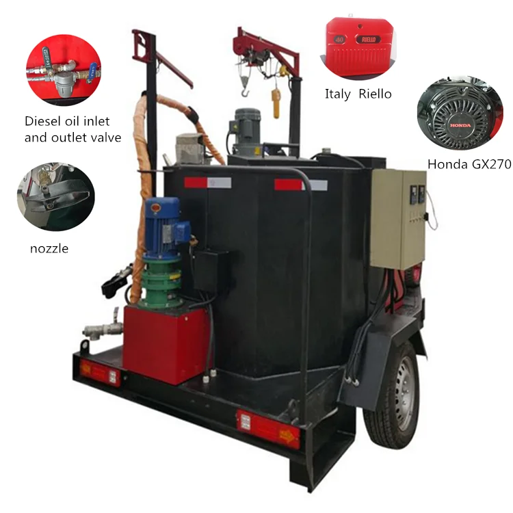 600 Gallon Asphalt Kettle Asphalt Filling Machine Road Crack Sealing