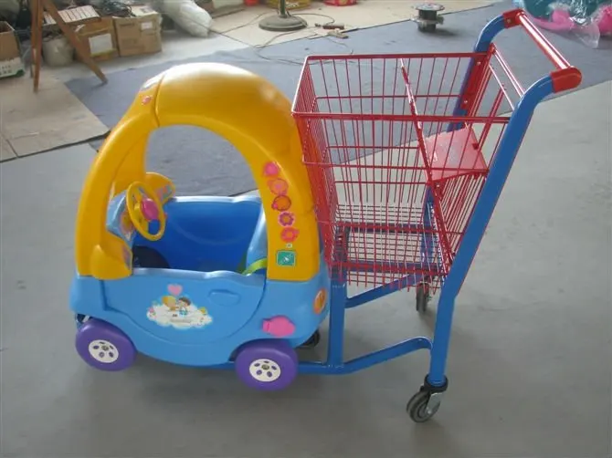Kids Plastic Shopping Cart With A Toy Car Buy Kids Plastic Shopping
