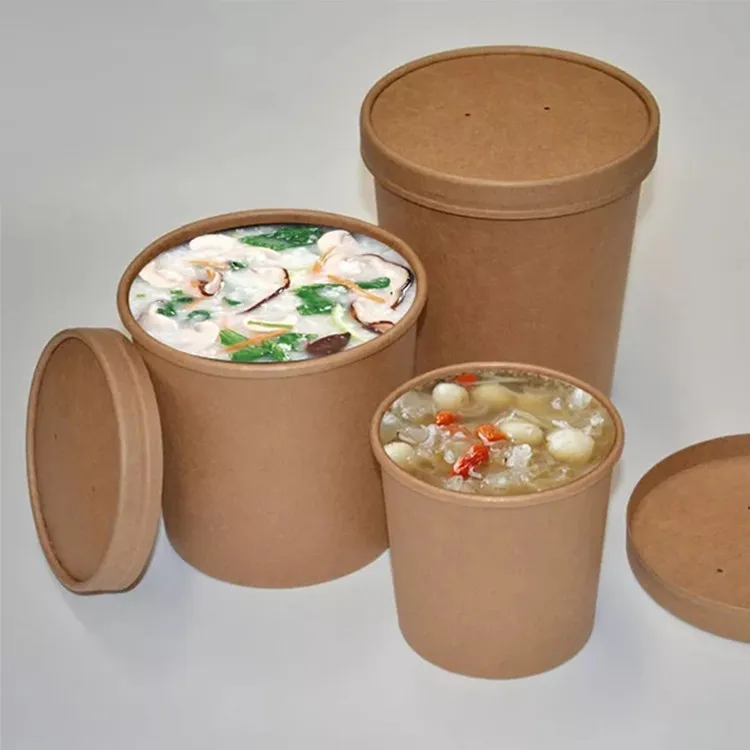 Download Disposable Microwave Kraft Paper Hot Soup Bowls - Buy ...