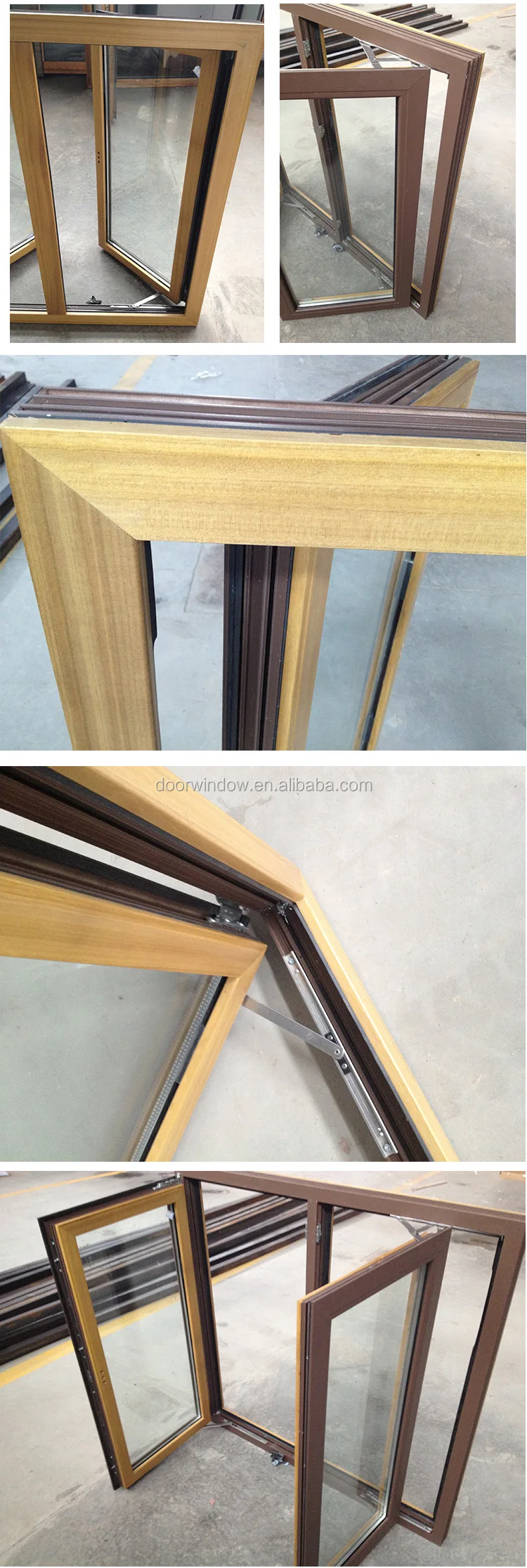 Factory price wholesale replace steel window frames with aluminium ready made wooden windows