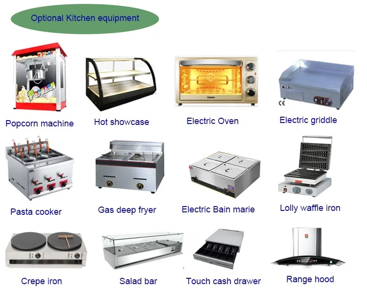 Optional kitchen equipment