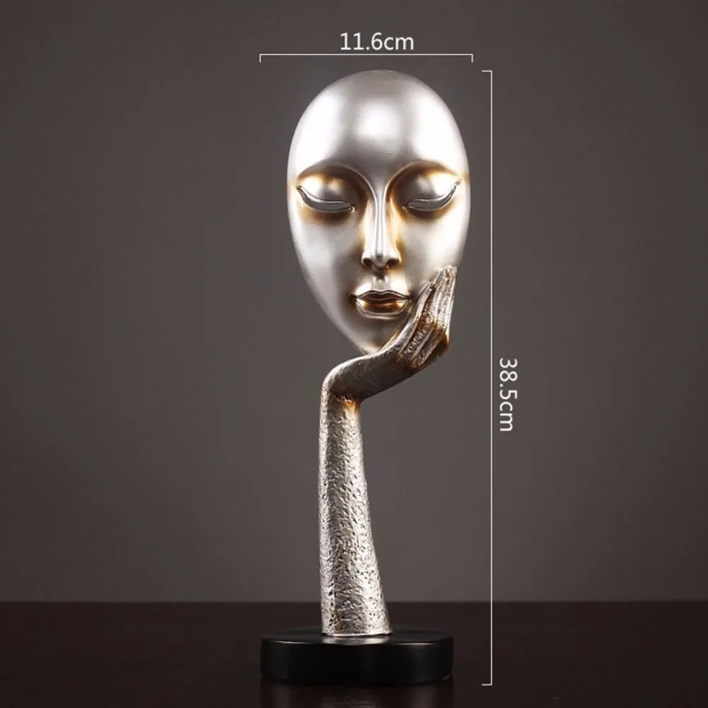 Hot Sale Resin Crafts Ornaments Home Decoration Face Shaped Resin