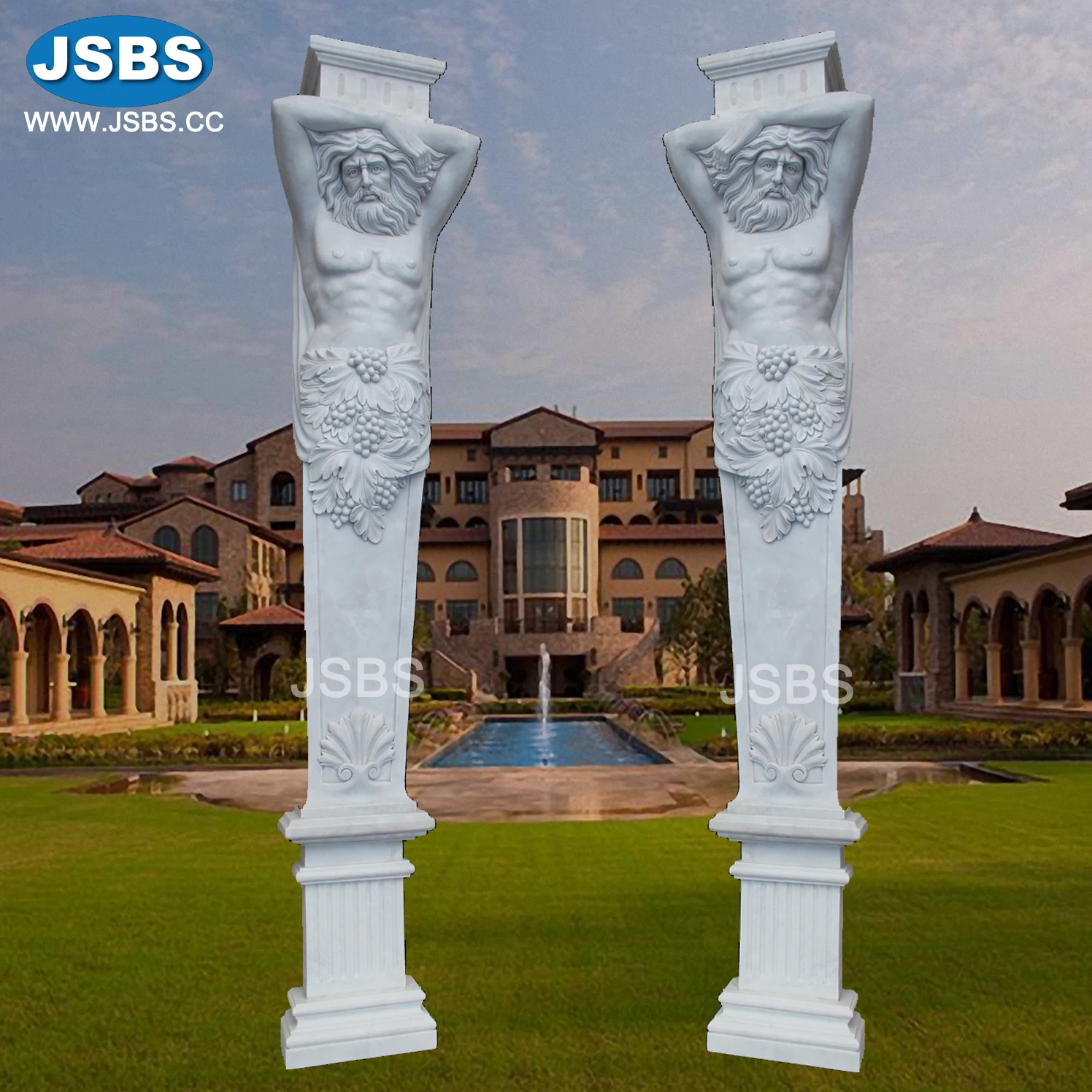 White Marble Ornamental Statue Square Pillar Design Buy Ornamental 