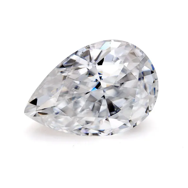 高品質で安価なジュエリー d 白 15.5 × 10 ミリメートル 5.5ct 梨カットルースモアッサナイトダイヤモンドダイヤモンド