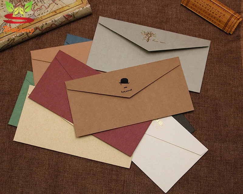 Eco-friendly Custom Design Printed Brown Kraft Paper Envelope,Foldable ...