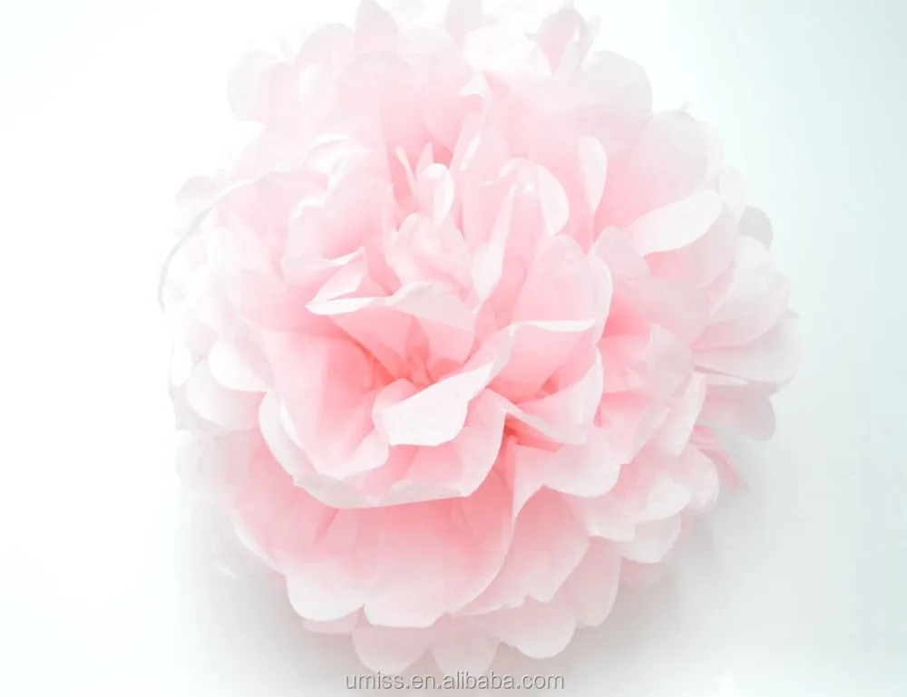 Mixed Color Fluffy Tissue Paper Pom Pom Flower Balls Wedding Favors Decorations