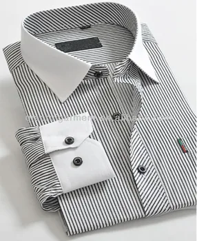 black dress shirt with white collar