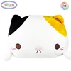 D535 Japanese Super Soft Squishy Cat Medium Sized Animal Plush Cushion Tri Color Stuffed Plush Toys Cat Cushion