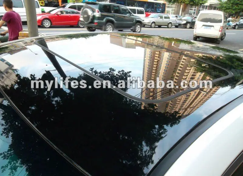 Glossy Black Car Roof Vinyl Sticker With 3 Layers Buy Glossy Black