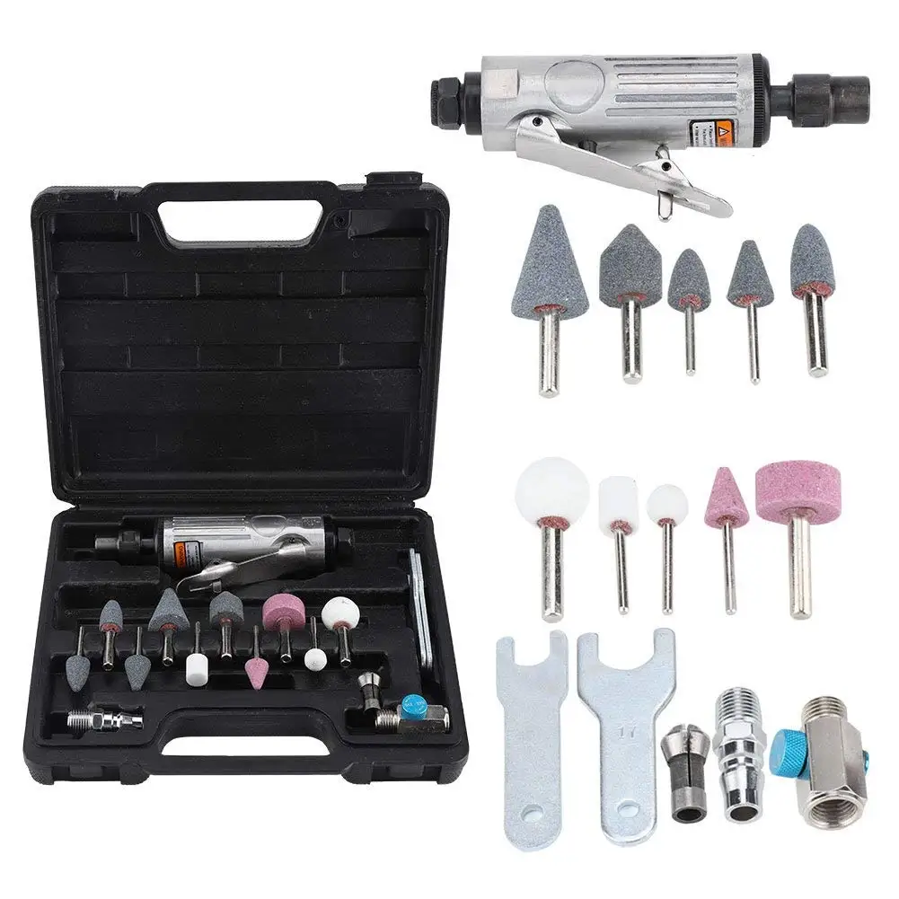 Air Angle Die Grinder Buffer 20000rpm Selection Grinding Stone 5x1//4 inch 5x1//8 TE375
