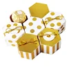 Creative hexagonal Gold stamping Cute candy packaging