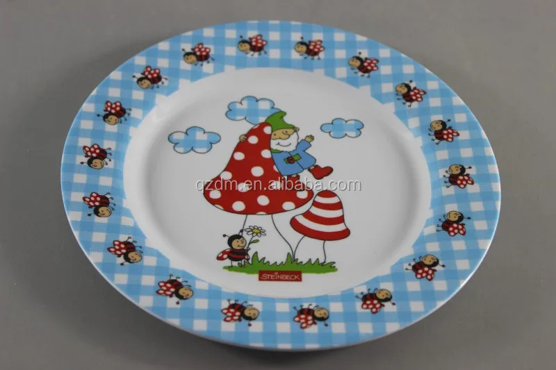 kid's Melamine Serving Plate ,Custom Print
