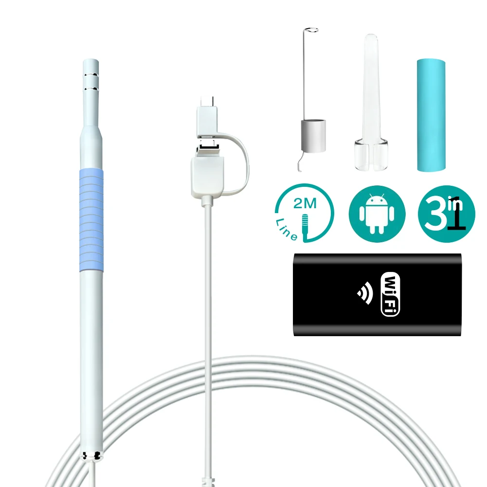 Wireless Wifi 5.5mm Ear Endoscope Medical Safety Waterproof Camera For