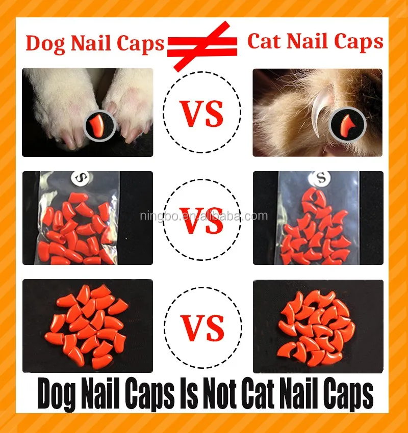 New Colorful Safe Dog Nail Caps Soft Dog Claw Caps Nail Protector With