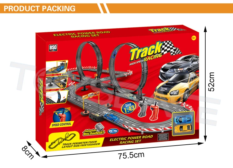 Electric Toy Race Track Car 143 Stunt Rail Toy Rubber Battery Operated Track Cars Juguete