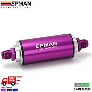 Racing Ready Inline Fuel Filter OD:8.6MM Blue with 100 Micron Element