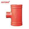 ul- listed& fm approved ductile iron grooved pipe coupling and fitting/grooved tee/mechanpipe joint tee cast iron pipe fitting