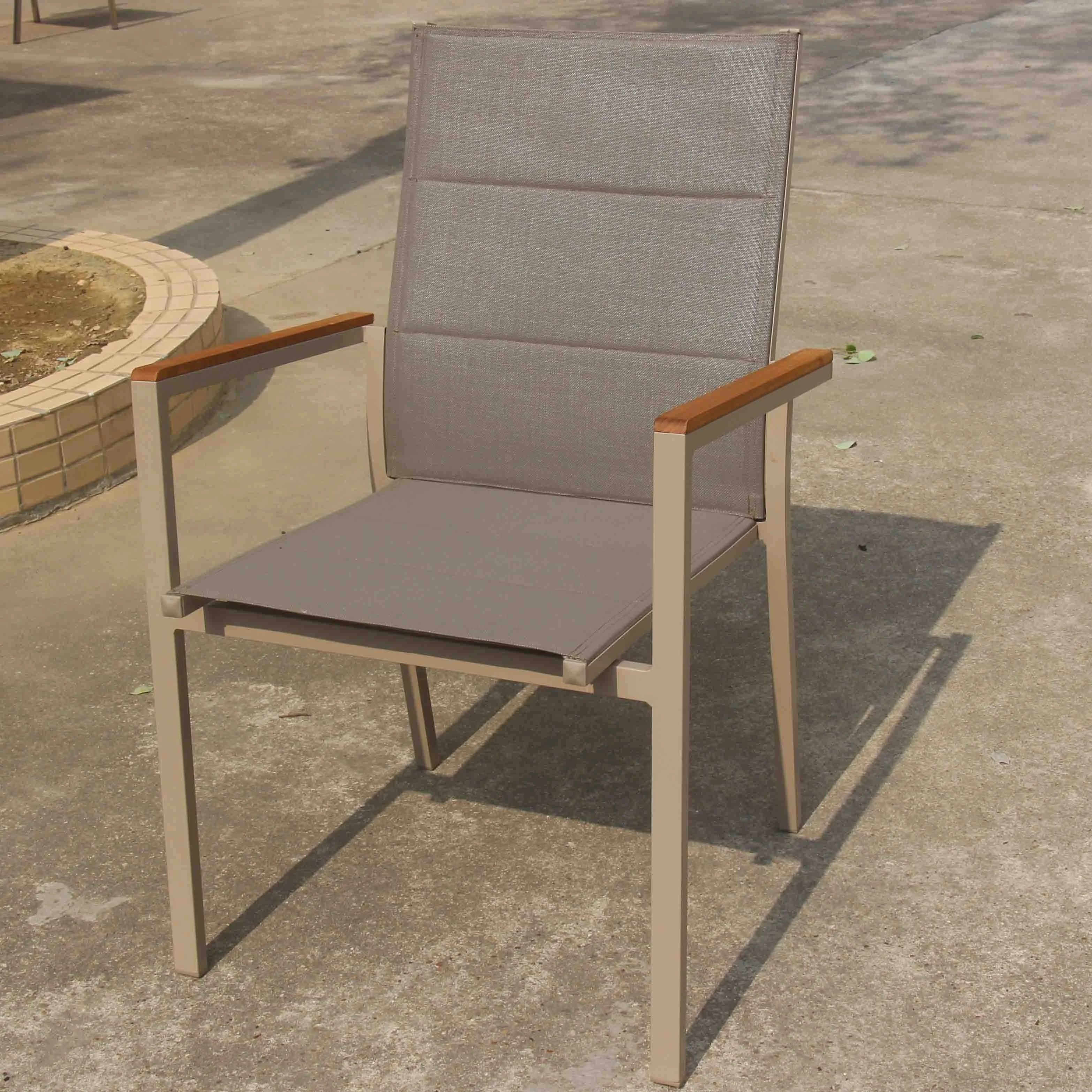 New Design Modern European Outdoor Garden Furniture Tan Aluminum Frame