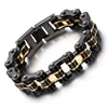 KB40-D Stainless Steel Gold Bracelet Men, Fashion Bicycle Chain Bracelets Jewelry Wholesale