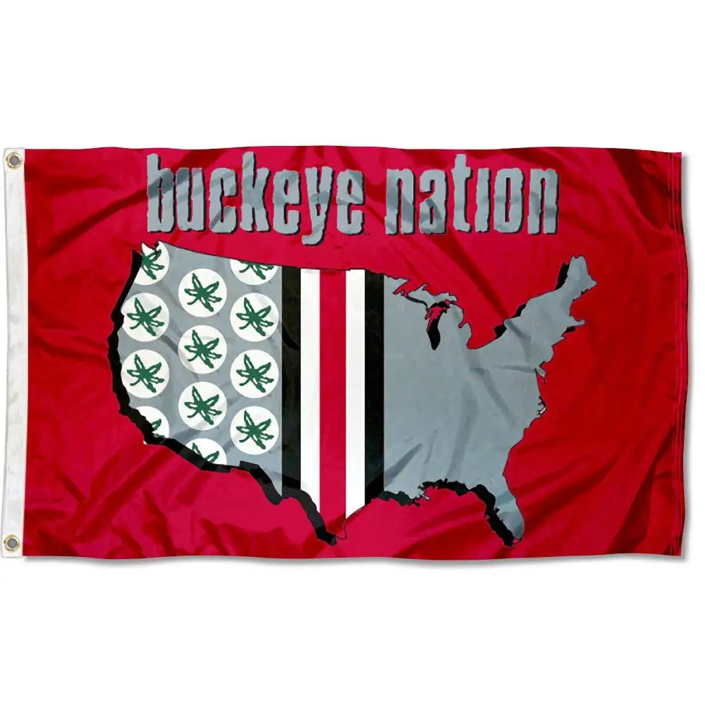 OSU Nation Ohio State Buckeyes University Large College Flag