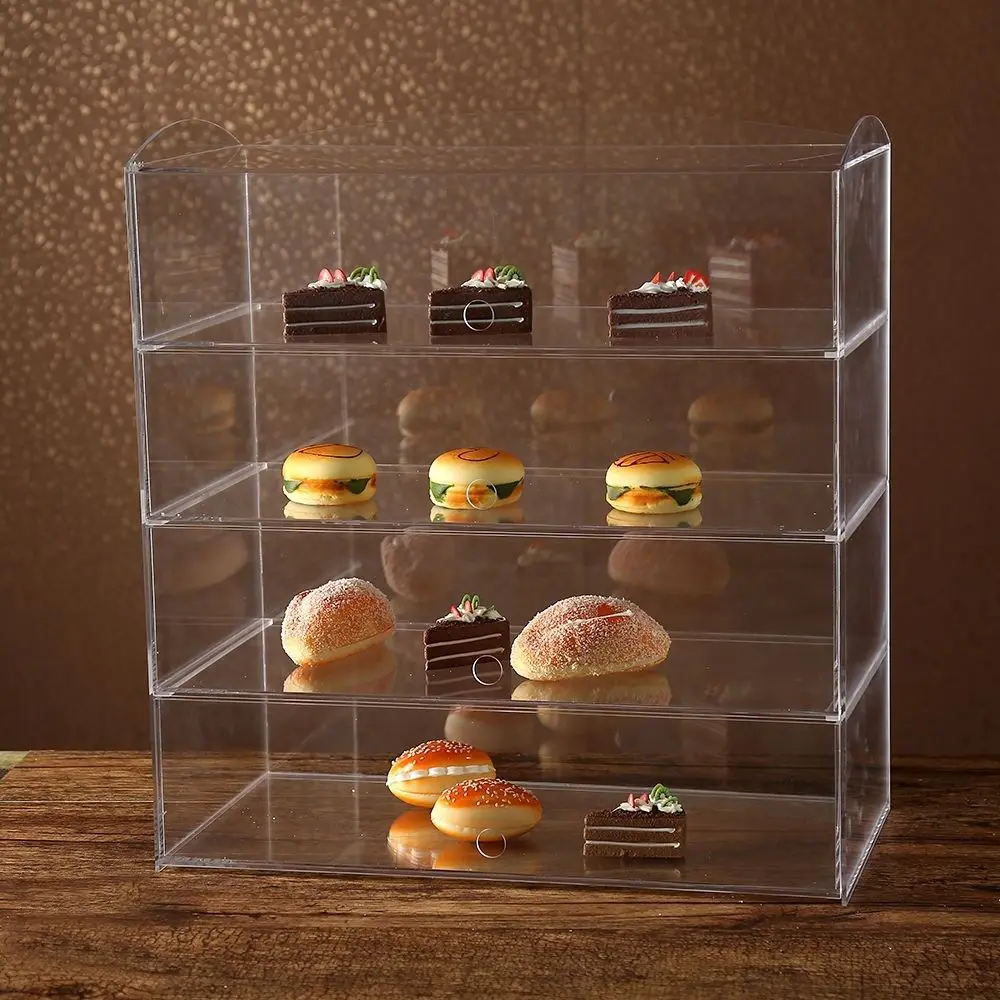 DS-Acrylic Pastry Bakery Donut CUPCAKE Stand Display Case with 4 trays 