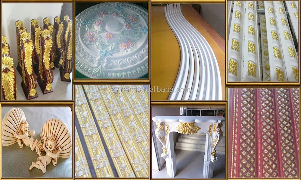 polyurethane foam crown molding for decorating home