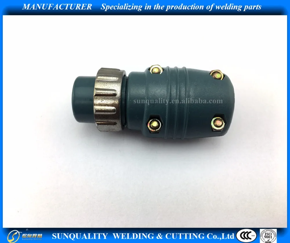 Welding Torch 6 Pin Connector Plug Male Wire Feeder Parts