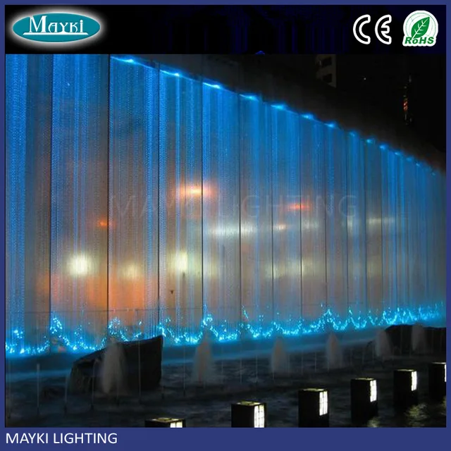 Shimmering Fiber Optic Waterfall Light Curtain With Sparkle Fibre Shimmering Fiber Optic Waterfall Light