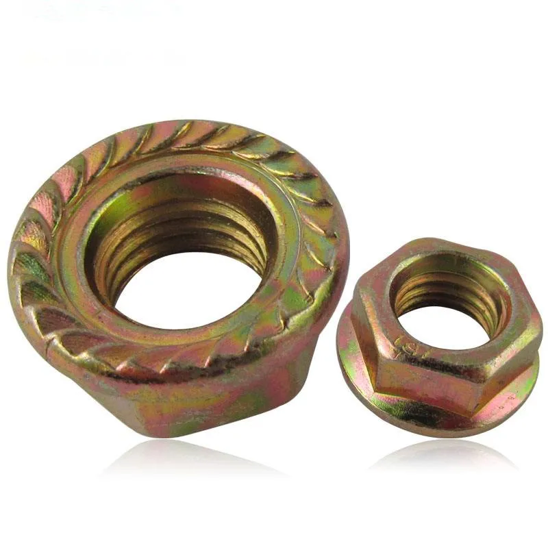 Flange Nuts Din6923 Carbon Steel Nuts Yellow Zinc Buy
