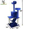 Designer Blue Cat Condo Scratcher Cat Toy Tree OEM Cat Activity Centre