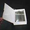 Deft Design Paperboard Modern shape Hip Flask Boxes ,Book-shaped Flagon Boxes With EVA Padding