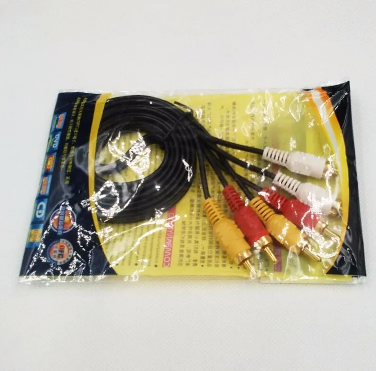 High Grade Black 1.5m Ofc 3rca To 3rca Cable Audio Video Rca Cable For