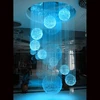best selling type blue color large pendant lights fiber optic chandelier light in dubai