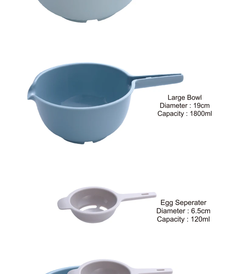 Colorful Kitchen 4 Pcs Salad Plastic Function Of Plastic Mixing Bowl