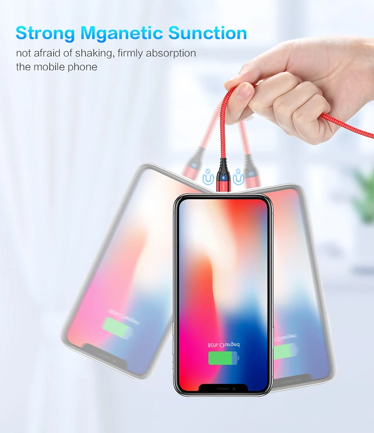 FLOVEME High Quality Magnetic Connector Usb Cable For iPhone 3A Fast Charging Usb Data Cable For iPhone Charger - ANKUX.COM