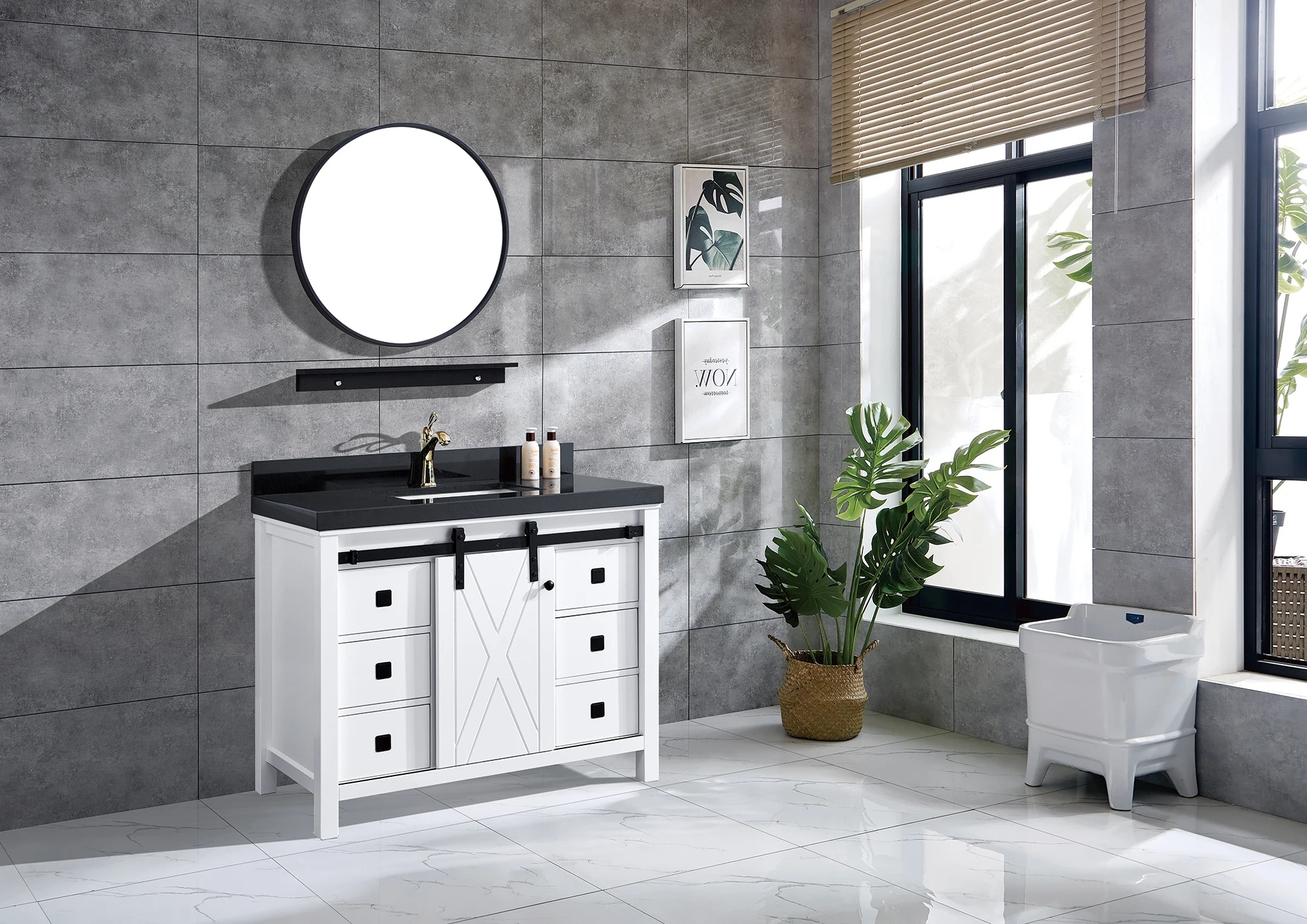 Luxury Vanity Bathroom With Granite Cabinet Buy Luxury Bathroom Cabinet