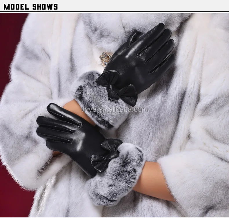 rabbit fur gloves