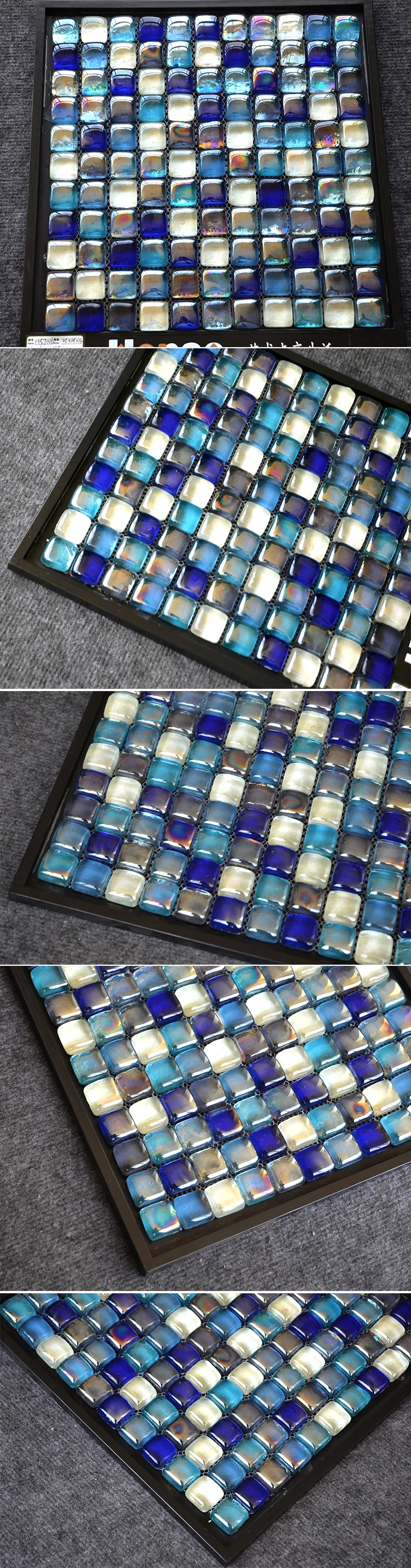 4x4 blue sea crystal glass mosaic tiles backsplash philippines